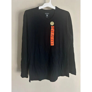 Segments Womens Base Layer Top size XXL Black Merino Wool Long Sleeve Tee